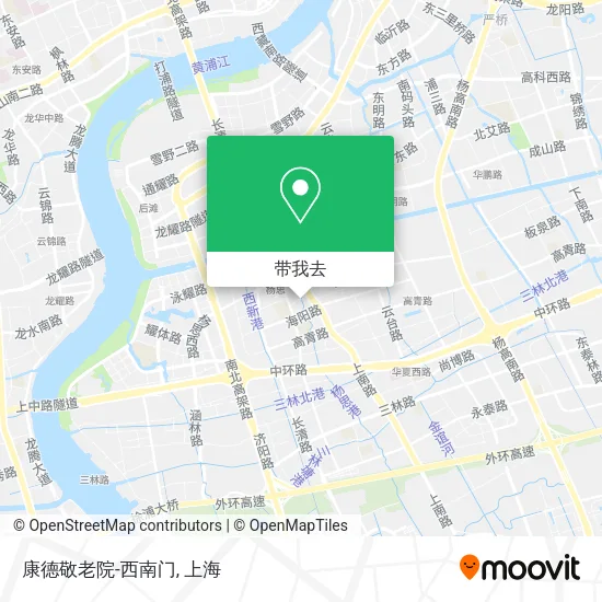 康德敬老院-西南门地图