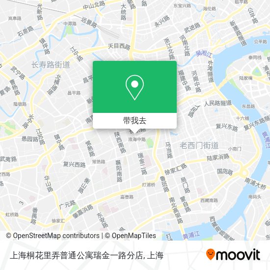 上海桐花里弄普通公寓瑞金一路分店地图