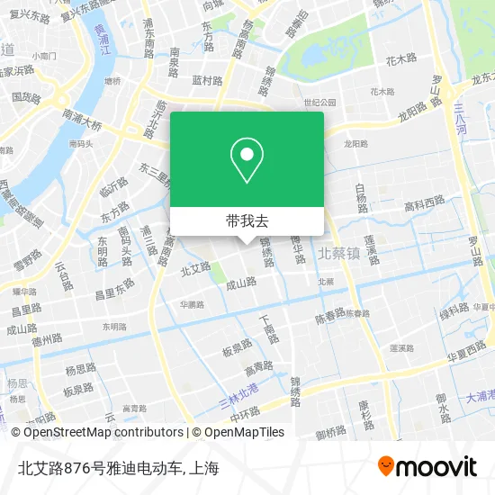 北艾路876号雅迪电动车地图