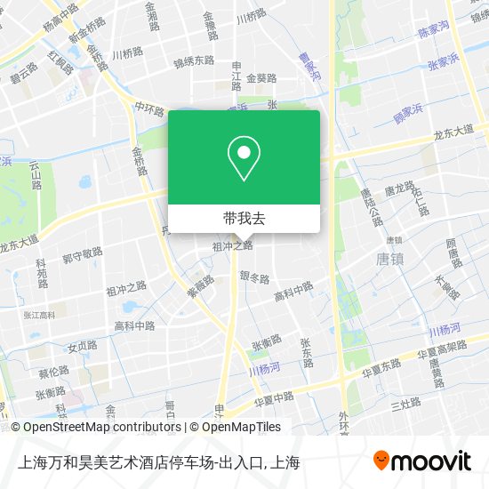 上海万和昊美艺术酒店停车场-出入口地图