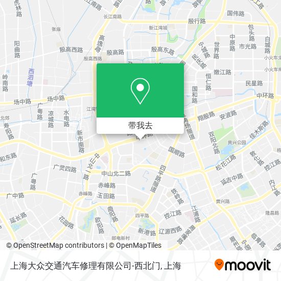 上海大众交通汽车修理有限公司-西北门地图