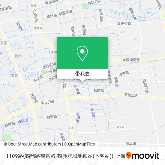 1109路(鹤韵路鹤雷路-鹤沙航城地铁站(下客站))地图