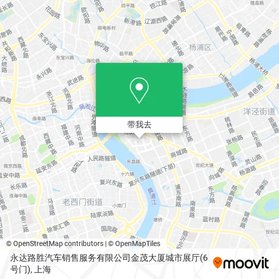 永达路胜汽车销售服务有限公司金茂大厦城市展厅(6号门)地图