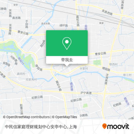 中民信家庭理财规划中心安亭中心地图