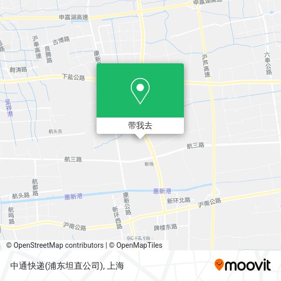 中通快递(浦东坦直公司)地图