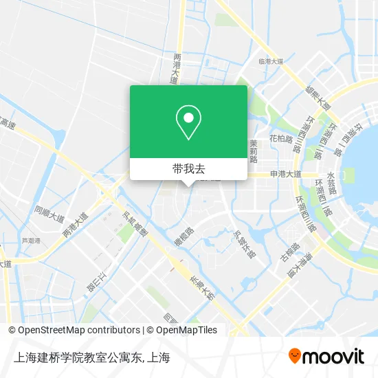 上海建桥学院教室公寓东地图