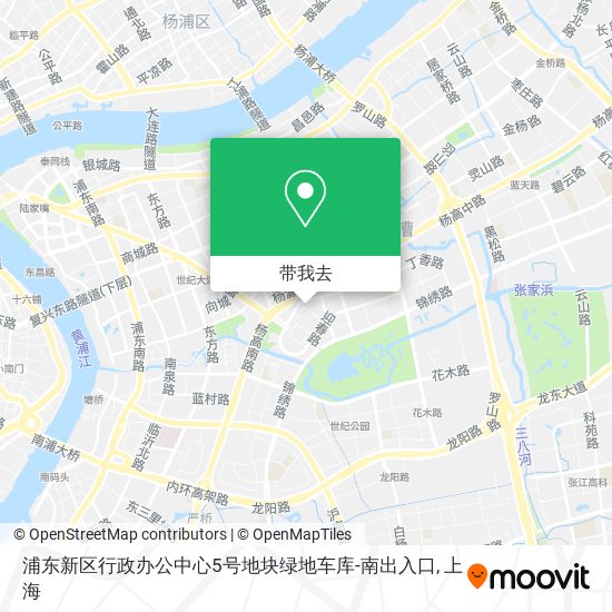 浦东新区行政办公中心5号地块绿地车库-南出入口地图