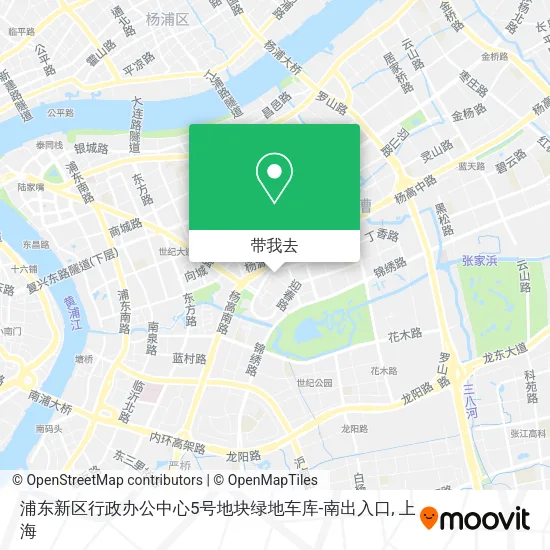 浦东新区行政办公中心5号地块绿地车库-南出入口地图