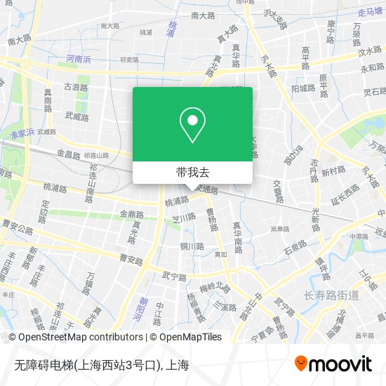 无障碍电梯(上海西站3号口)地图