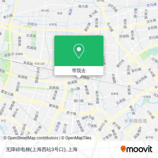 无障碍电梯(上海西站3号口)地图