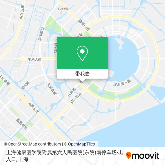 上海健康医学院附属第六人民医院(东院)南停车场-出入口地图