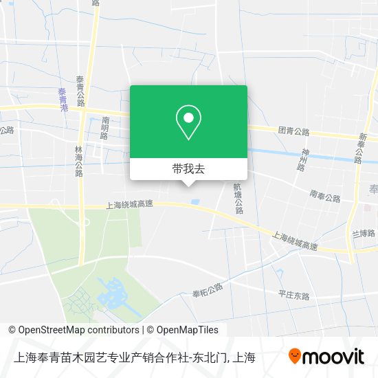 上海奉青苗木园艺专业产销合作社-东北门地图
