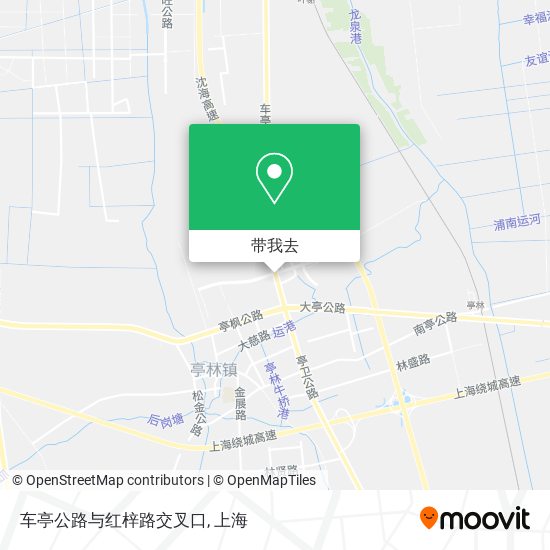 车亭公路与红梓路交叉口地图