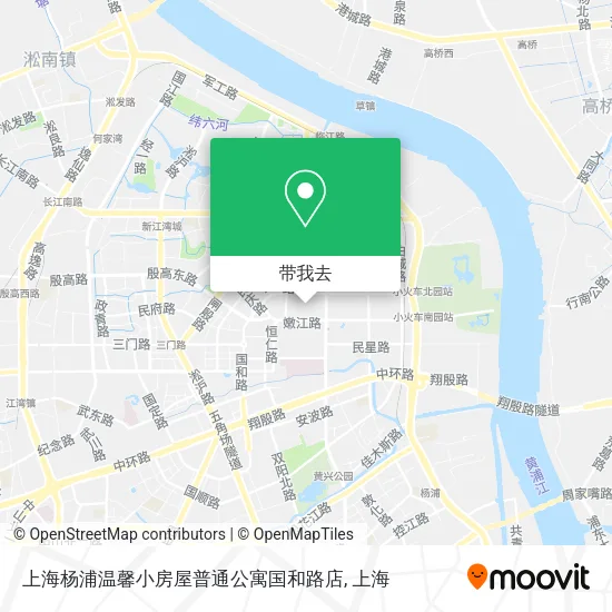 上海杨浦温馨小房屋普通公寓国和路店地图