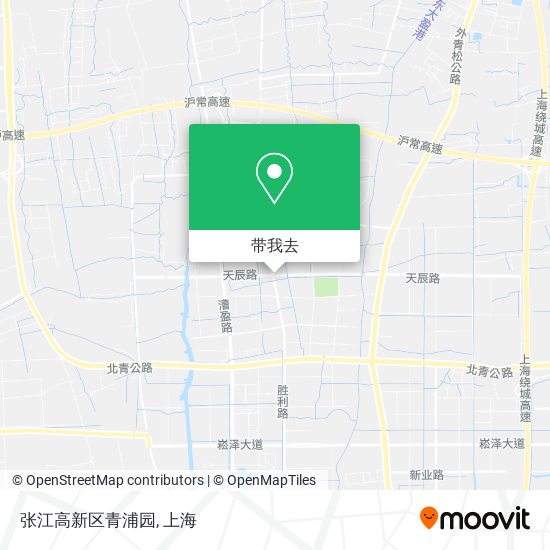 张江高新区青浦园地图