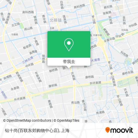 钻十尚(百联东郊购物中心店)地图