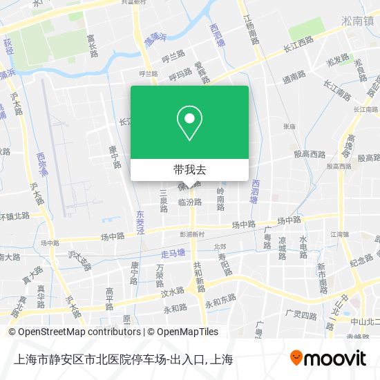 上海市静安区市北医院停车场-出入口地图