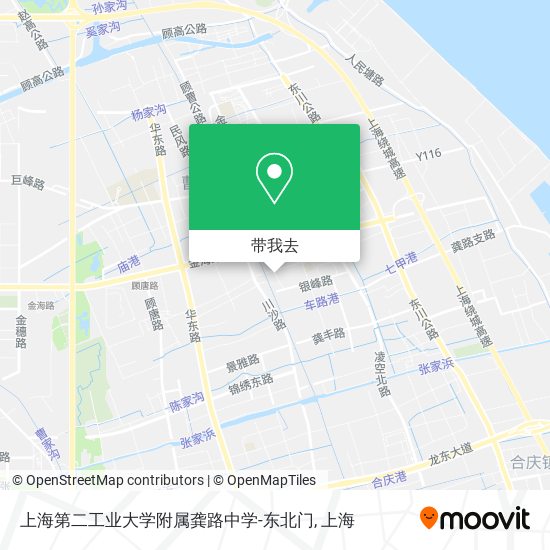上海第二工业大学附属龚路中学-东北门地图