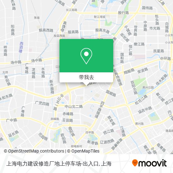 上海电力建设修造厂地上停车场-出入口地图