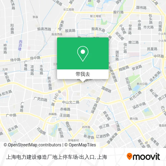 上海电力建设修造厂地上停车场-出入口地图