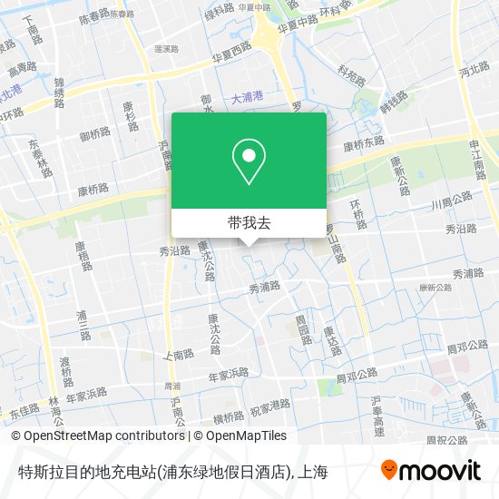 特斯拉目的地充电站(浦东绿地假日酒店)地图