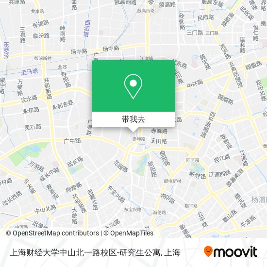 上海财经大学中山北一路校区-研究生公寓地图