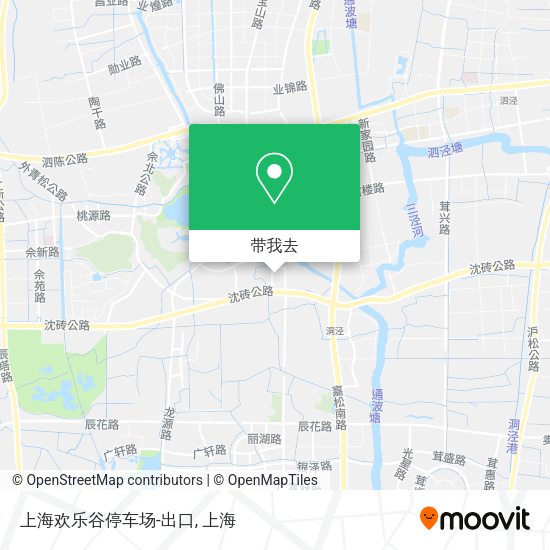 上海欢乐谷停车场-出口地图