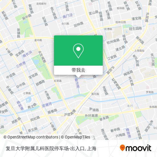 复旦大学附属儿科医院停车场-出入口地图