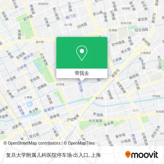 复旦大学附属儿科医院停车场-出入口地图