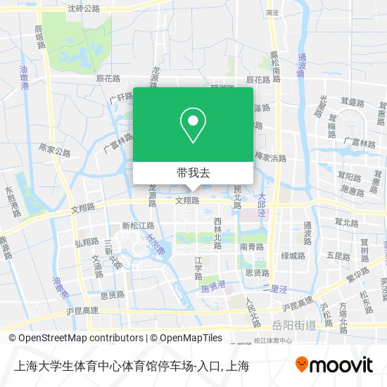 上海大学生体育中心体育馆停车场-入口地图