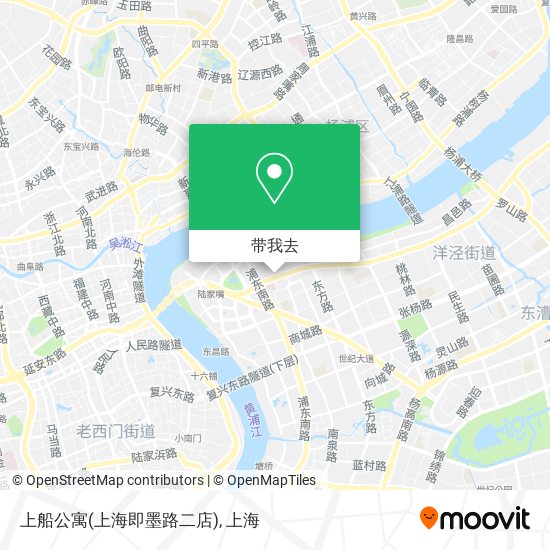 上船公寓(上海即墨路二店)地图