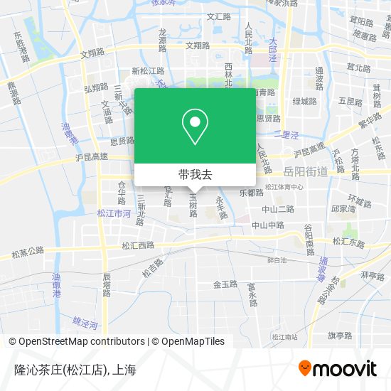 隆沁茶庄(松江店)地图