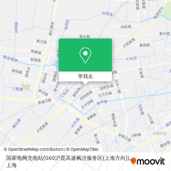 国家电网充电站(G60沪昆高速枫泾服务区(上海方向))地图