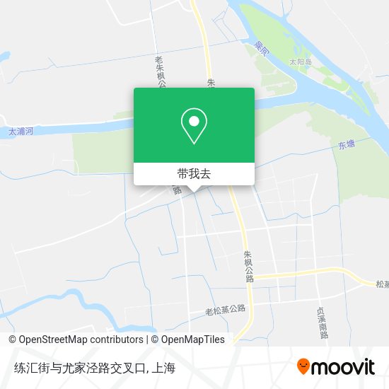 练汇街与尤家泾路交叉口地图