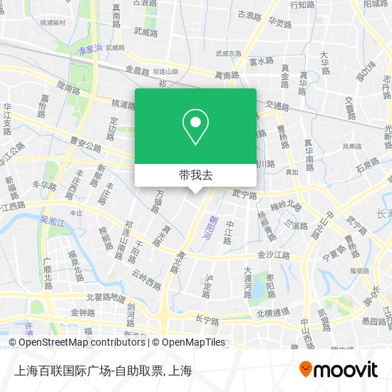 上海百联国际广场-自助取票地图