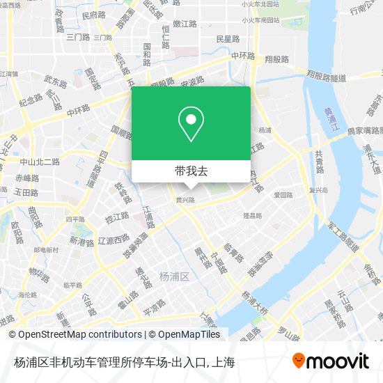杨浦区非机动车管理所停车场-出入口地图