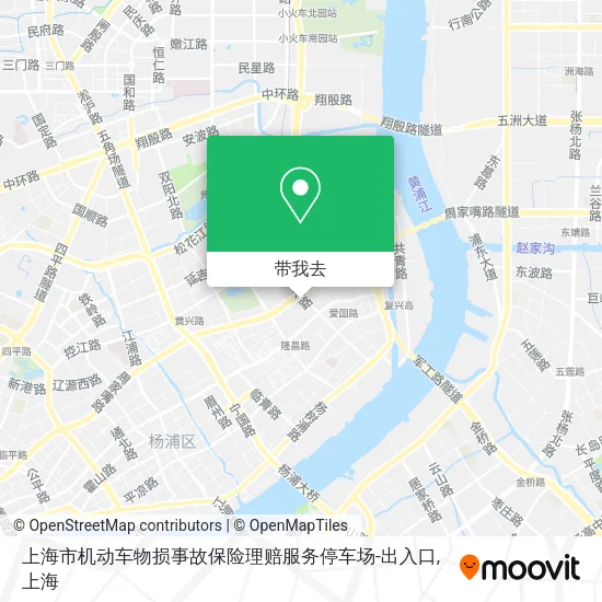 上海市机动车物损事故保险理赔服务停车场-出入口地图