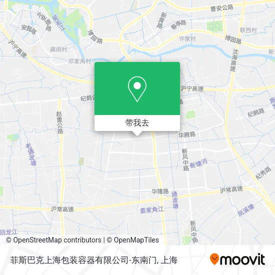 菲斯巴克上海包装容器有限公司-东南门地图