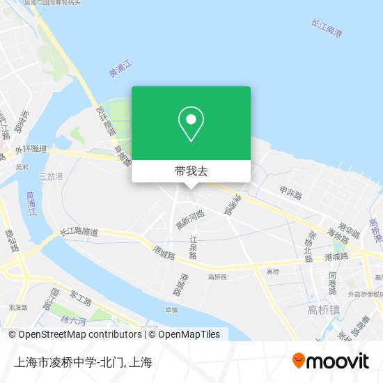 上海市凌桥中学-北门地图