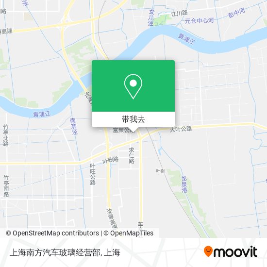 上海南方汽车玻璃经营部地图
