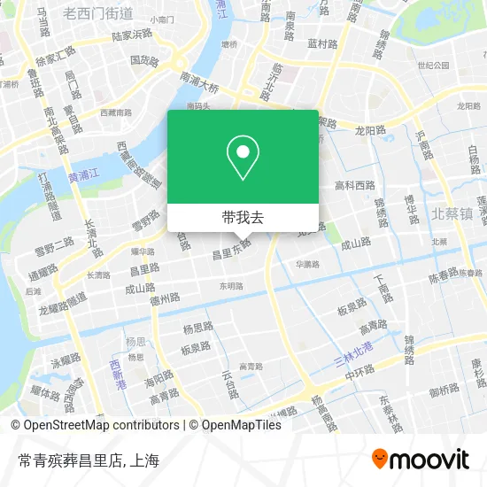常青殡葬昌里店地图