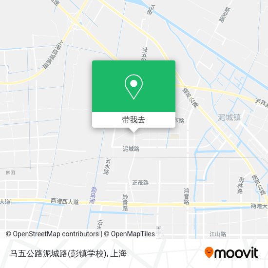 马五公路泥城路(彭镇学校)地图