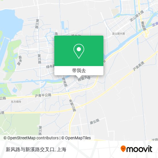 新风路与新溪路交叉口地图