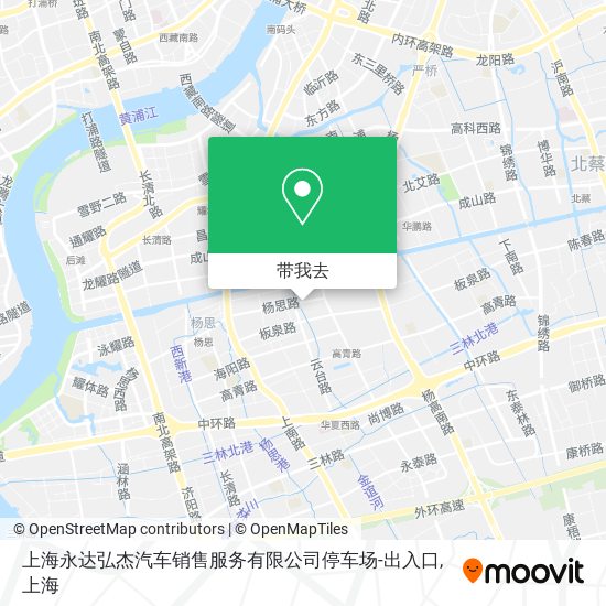 上海永达弘杰汽车销售服务有限公司停车场-出入口地图