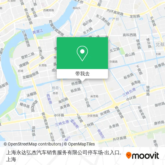 上海永达弘杰汽车销售服务有限公司停车场-出入口地图
