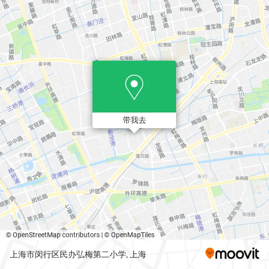 上海市闵行区民办弘梅第二小学地图