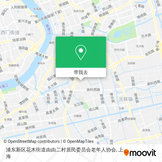 浦东新区花木街道由由二村居民委员会老年人协会地图