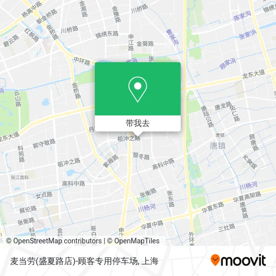 麦当劳(盛夏路店)-顾客专用停车场地图