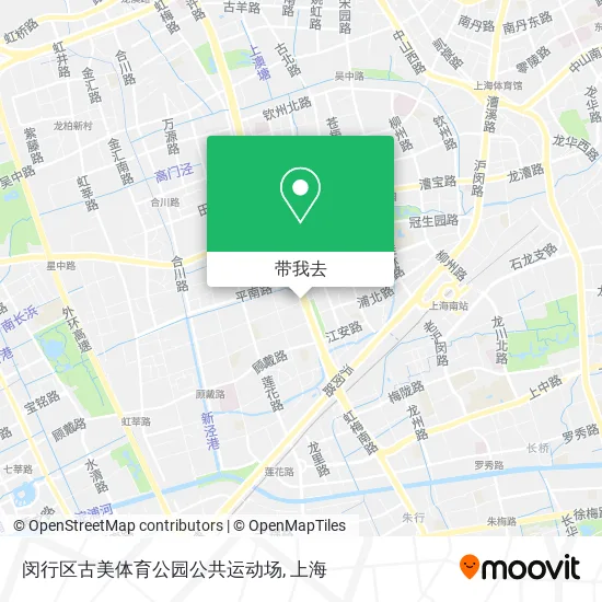 闵行区古美体育公园公共运动场地图