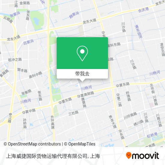 上海威捷国际货物运输代理有限公司地图